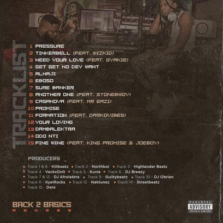 R2Bees - Back2Basics Tracklist