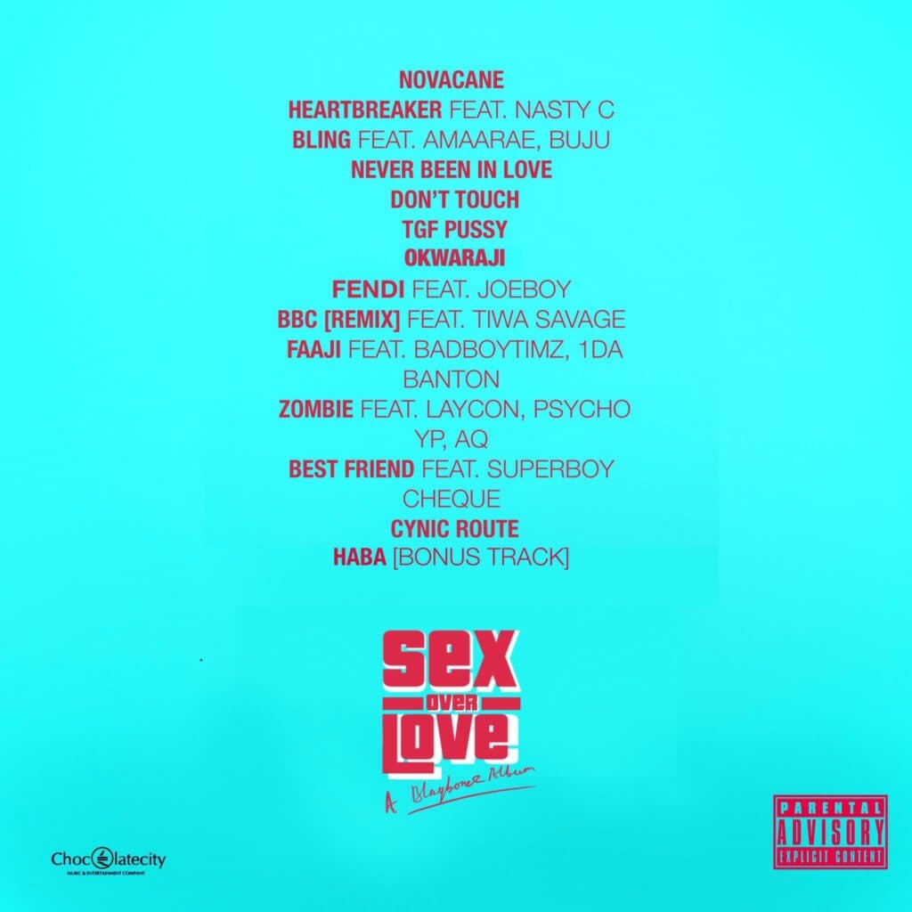 Sex Over Love tracklists